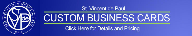 St Vincet De Paul Custom Business Cards